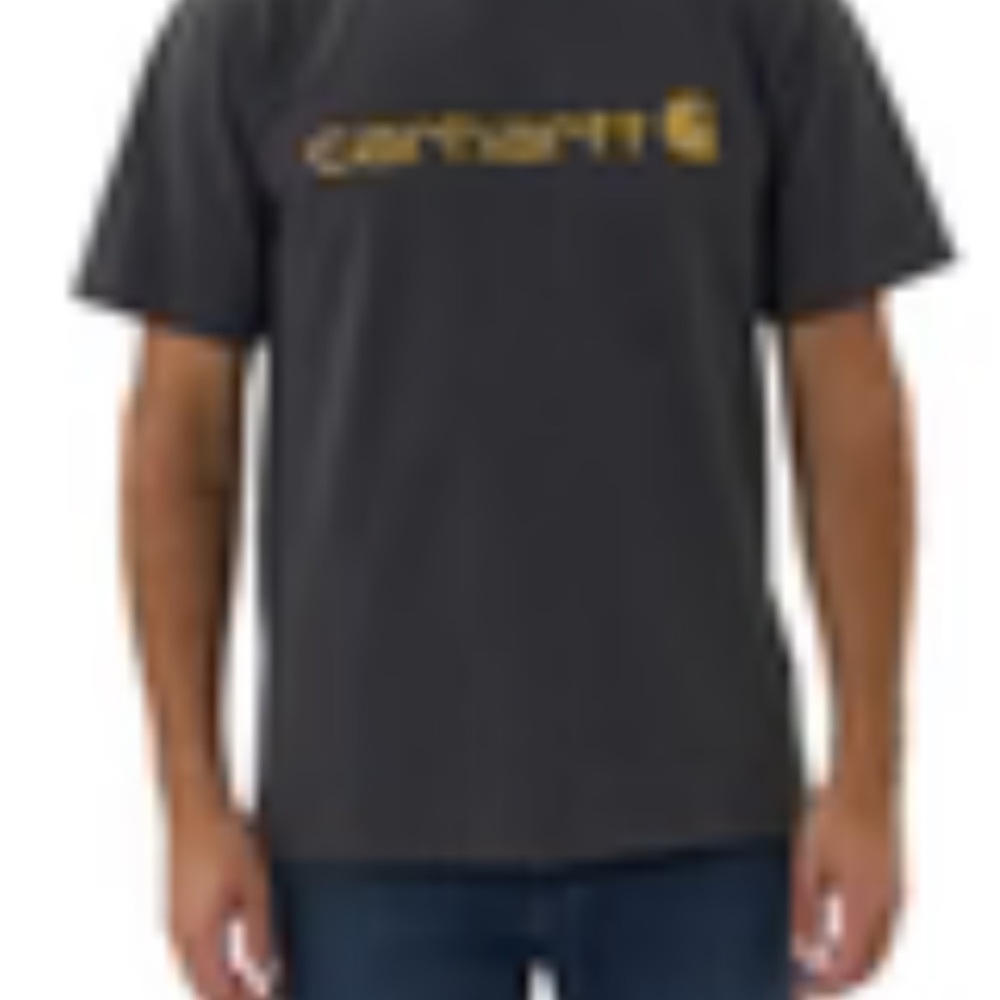 Carhartt Charcoal Tee with Gold Logo